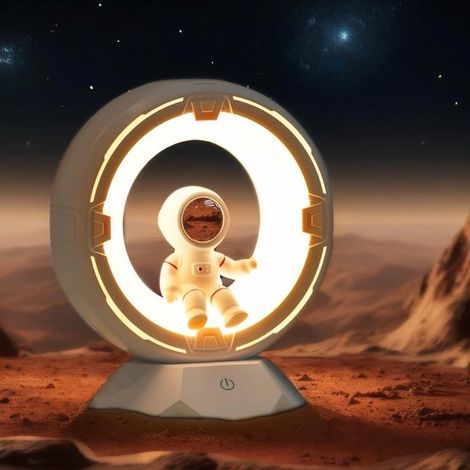 Filiyano-Veilleuse pour enfants, veilleuse astronaute pour chambre, 12 niveaux de lumière chaude et froide, robinet à intensité variable rechargeable (1/5)