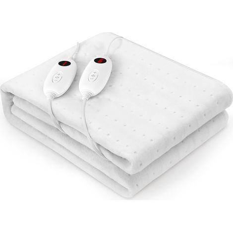 TLGREEN sous-Couverture Électrique, Surmatelas Chauffant 2 Places, 160 x 140 cm avec 6 Température & 2 Télécommande, 8 Heures D'arrêt Automatique et Protection Contre la Surchauffe, Lavable en Machine (1/5)