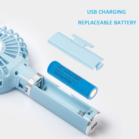 Mini ventilateur portable de table, refroidisseur d'air USB pour bureau et chambre à coucher, 3 vitesses. (1/3)