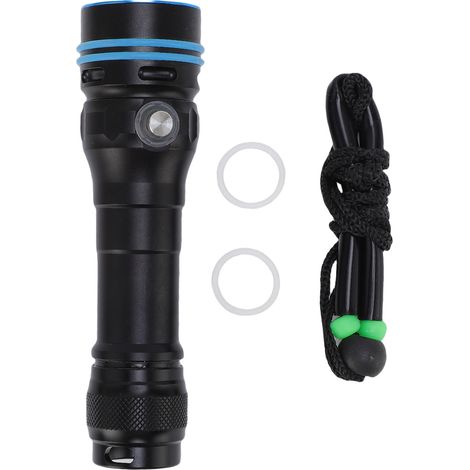 Torcia subacquea impermeabile IPX8 con 4 modalità e 3600 lumen, dotata di indicatore di alimentazione, ideale per immersioni notturne e snorkeling. (1/5)