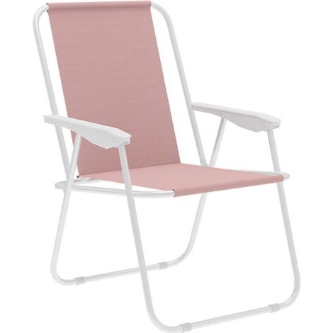 Marbueno Silla Plegable Surtido Color Rosa Acero Playa y Piscina