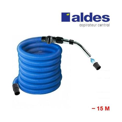 Flexible ALDES avec poignée standard chromée remplace la poignée de commande pneumatique ALDES 11070062 avec douille de démarrage et vanne d’arrêt - longueur au choix - 15m