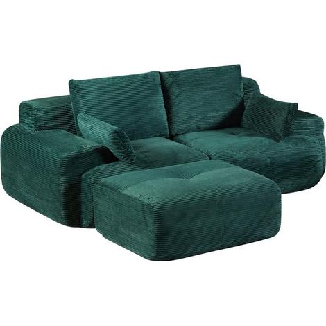Sofa 2-Sitzer Sofa ohne Montage, Cordstoff, ergonomisch & platzsparend (1/5)