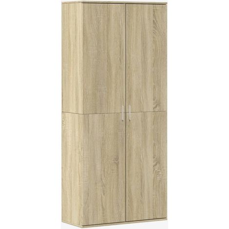 Buffet,Bahut,Meuble de Rangement haut chêne sonoma 80x35x180 cm bois d'ingénierie CFW12334 (1/5)