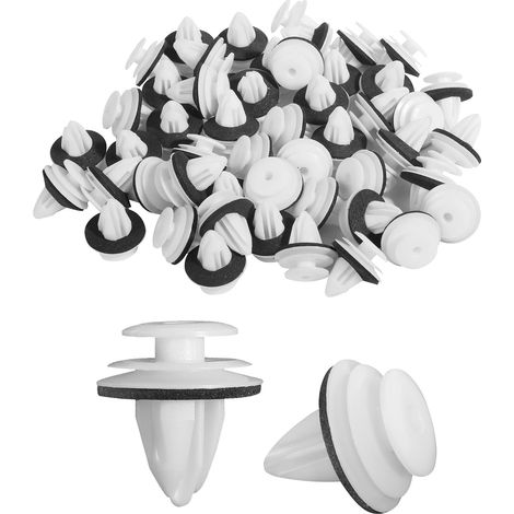 50Pcs Clips de Fixation Voiture,Clips Voiture,Clips de Fixation,Agrafe Carrosserie,Rivet Plastique,Agrafes Carrosserie,Rivet Plastique Voiture,pour Auto Voitures Panneaux de Portes (1/5)