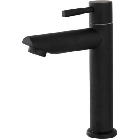 Robinet de Lavabo Facile à Installer en Acier Inoxydable noir Robinet de Lavabo de salle de bain pour le Ménage (1/5)