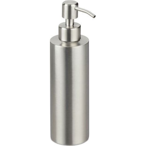 Soap dispenser, refillable, bathroom, kitchen, disinfectant pump, stainless steel, 500 ml, silver (1/4)