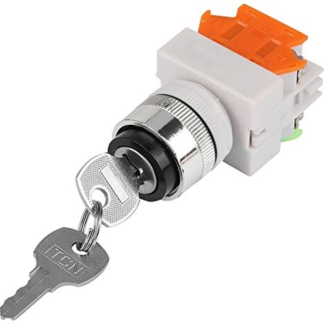 Commutateur Rotatif à Clé à 2 Positions avec 2 Clés Interrupteur de Verrouillage pour Ouvrir Fermer le Circuit 220V (1/5)
