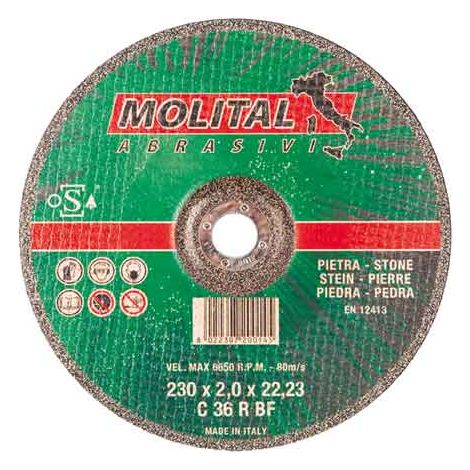 Disco da Taglio per Marmo Sottile Molital Ø 115 x 1,6 mm (1/2)
