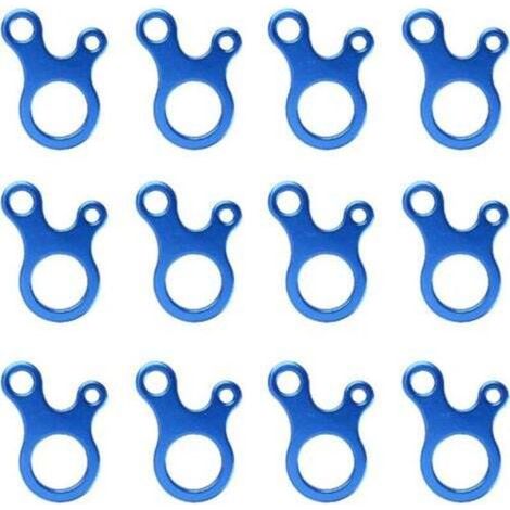 12 Pièces Tendeur de Corde Camping Tendeur en Alliage d'Aluminium Léger Ajusteur de Corde pour Tente Bâche Auvent Randonnée (1/4)