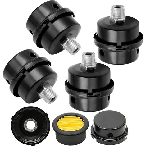 4 Pièces Filtre Air Compresseur, 3/8" 16mm Silencieux de Filtre à Air, Filtre silencieux pour compresseur d'air, Silencieux pour Compresseur d'Air, Filtres de Silencieux, Pour Compresseur d'Air