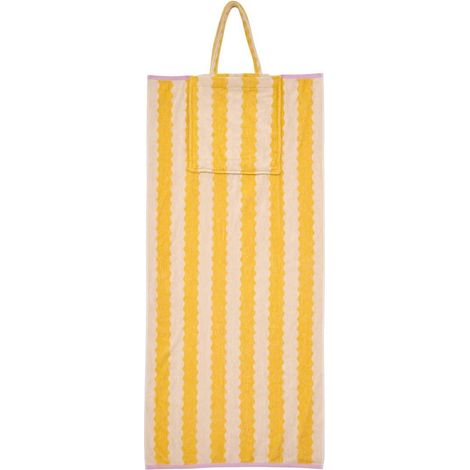 Serviette de Plage Avec Sac Intégré "Poolside" 70x150cm Jaune