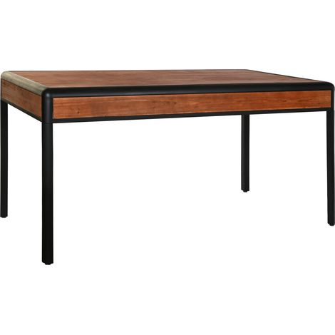 Mesa Comedor Abeto Metal 160X80X79 Marron Oscuro MB200611 (1/5)