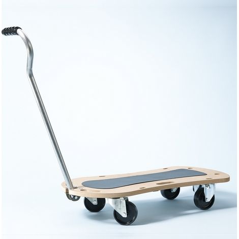 Mottez – Plateau roulant avec poignée – MDF 18mm – Dimensions 40x80x14cm – Charge maximale 300kg – Bande antidérapante – Roulettes 10cm – B740Q (1/5)
