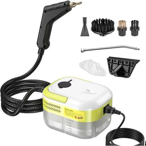 Nettoyeur vapeur haute pression 1200 ml avec 3 brosses, double couche antidéflagrante, chauffe en 15 secondes, convient pour la maison, les sols, la cuisine, le carrelage et les canapés (ensemble de 7 (1/4)