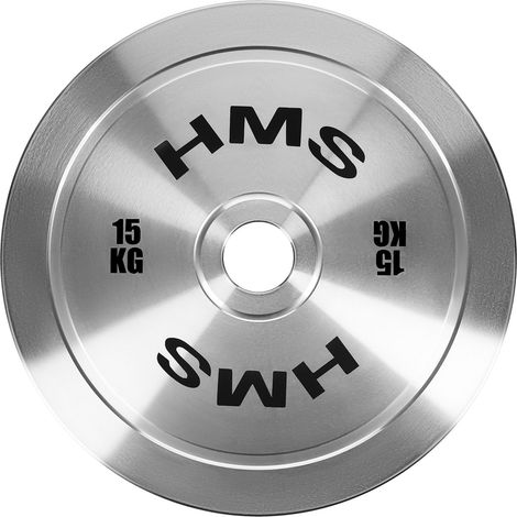 Piastra olimpica in acciaio calibrata 15 kg TOS150 HMS (1/5)