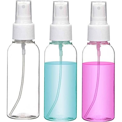 Flacon pulvérisateur atomiseur 50 ml (5 pièces) Mini flacon pulvérisateur vide en plastique transparent rechargeable flacon pulvérisateur à brume fine pour voyage (1/5)