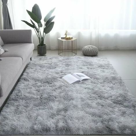 Shaggy Living Room Rug 160x230cm Gray Soft Non Slip Polypropylene Plush Rug (1/5)