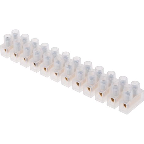 Bornier de raccordement RS PRO, 12 pôles , A visser, 12mm², 15 61A ( Prix pour Paquet de 5 ) (1/2)