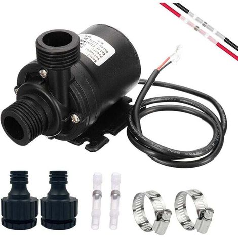 Pompe à Eau Submersible 12V Sans Balais 800L/H 5M pour Piscine Fontaine Solaire Aquarium Bassin
