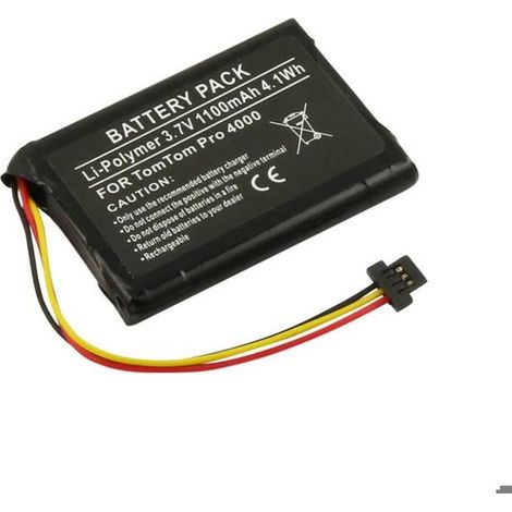 Batterie de Remplacement pour GPS TomTom Pro 4000 3,7V 1100mAh Li-Polymer