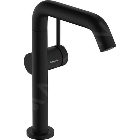 Hansgrohe – Mitigeur de lavabo noir mat avec vidage Push-Open – Technologie EcoSmart – Hauteur 236mm – Longueur bec 154mm – 73360670 (1/5)