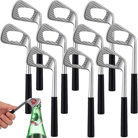 10 Stück Flaschenöffner in Form von Golfschlägern – originelles Biergeschenk – Golf-Bieröffner (1/5)