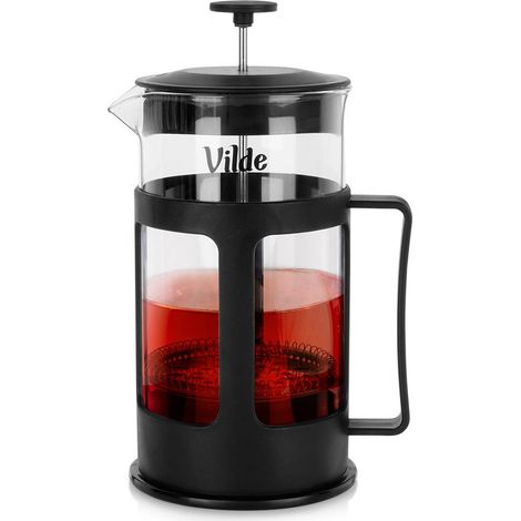 Cafetera y tetera de pistón de vidrio de 1 litro (1/5)