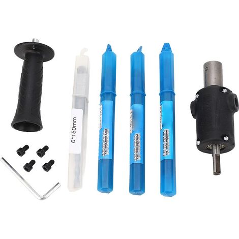 Adaptateur de perceuse électrique à marteau, tête de Conversion avec embouts, vis, poignée, fixation d'outil électrique (1/5)