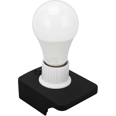 Ampoule LED E27 12-60 V 7 W 700 lm 6500 K lumière blanche, alimentée par piles, avec adaptateur. (1/4)