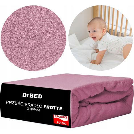Sábana ajustable para cuna 120x60, COLOR RESISTENTE, Transpirable, Rosa PL (1/2)