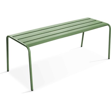 Banc de jardin en acier vert cactus  - Palavas