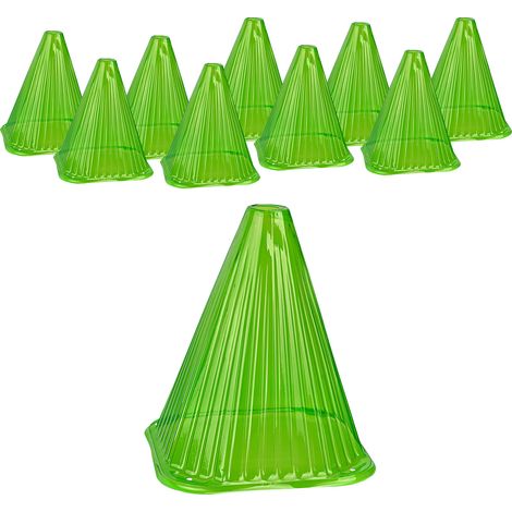 Pflanzenhut 10 Stk grün Beetpflanzen Schutz Frost Regen Vögel Schnecken UV-fest (1/5)
