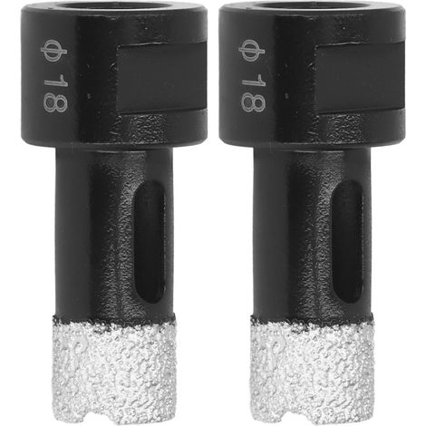Ortviai Foreuse diamant soudée sous vide pour marbre et granit – 18 mm, M14, noir, 2 pièces (1/5)