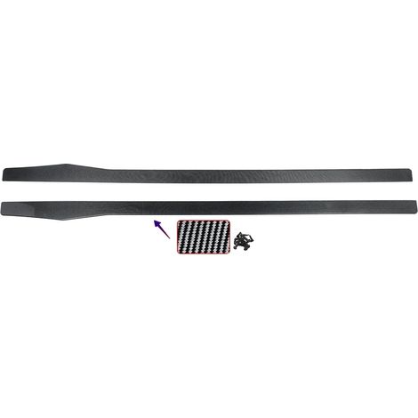 Extensiones de faldones laterales, material ABS duradero, ajuste a medida, aspecto de fibra de carbono. (1/2)