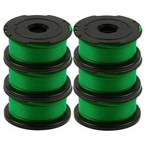 Paquete de 6 bobinas de hilo para desbrozadoras Black and Decker GL7033, GL8033 y GL9035, de 6 metros cada una. (1/4)