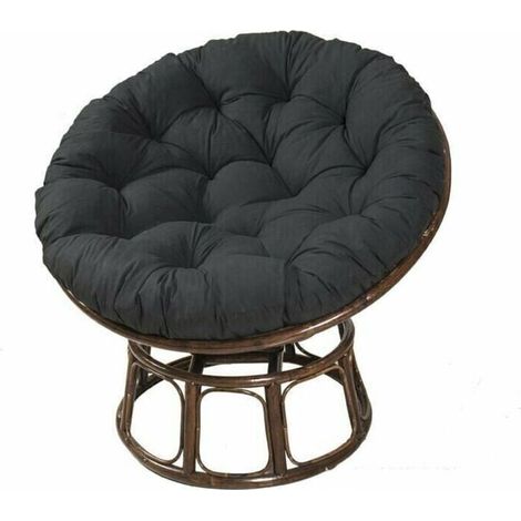 Coussin de chaise suspendu rond 100CM – Tissu doux et confortable – Épaisseur ergonomique pour un soutien optimal – Compatible avec chaises en rotin
