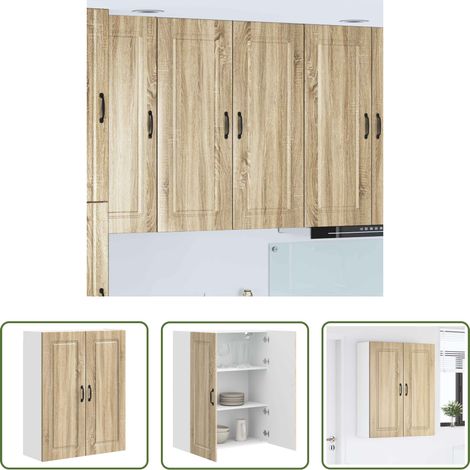 vidaXL Küchenwandschrank - Küchenschrank mit Speicher Kalmar Sonoma-Eiche 80 x 31 x 100 cm (1/5)