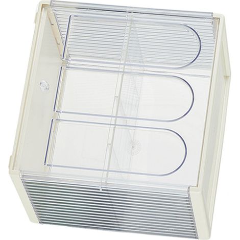 Rangee de Tasses Transparente en Plastique pour Bureau, Support de Tasses à Café, Boîte de Rangement pour Placard, Blanc Cassé (1/5)