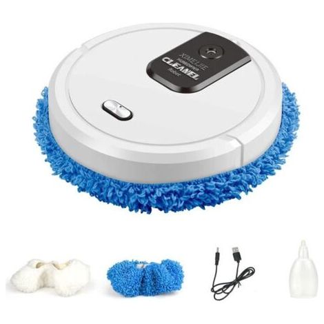 Robot intelligent automatique vadrouille sol opération à distance balayage poussière Machine de nettoyage appareils aspirateur Robot Blanc (1/4)