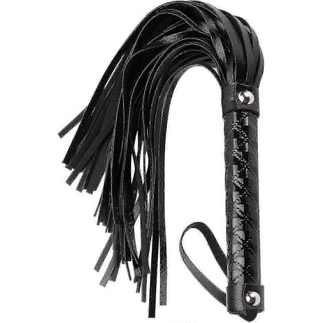 Cravache souple en cuir pour l'équitation, antidérapante et pratique, idéale pour les cavaliers et le cosplay. (1/5)