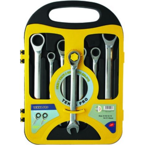 SERIE 7 CHIAVI A CRICCHETTO 8/19 MM CROMO VAN