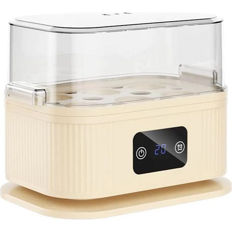 Cuiseur à œufs multifonctionnel Zimilo, 200 W, 1 à 6 œufs, minuterie automatique, arrêt automatique, cuiseur à œufs vapeur pour un petit-déjeuner parfait, beige (1/5)