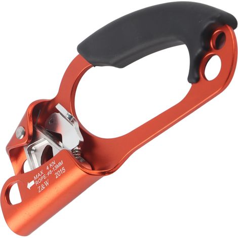 Poignée d'Ascension 4KN pour Escalade et Randonnée Alpine - Ascenseur de Main Droit Orange pour Via Ferrata et Alpinisme (1/5)