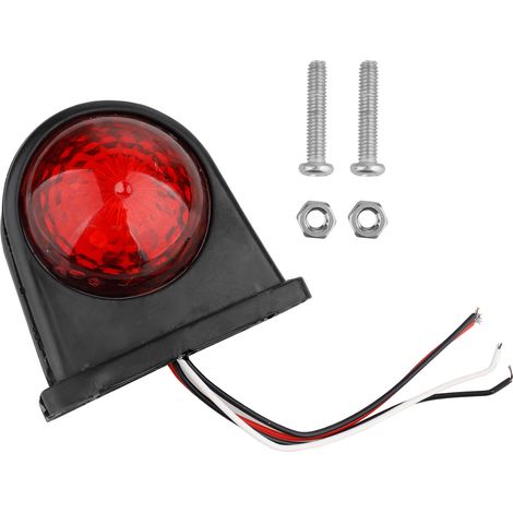 Guirlande lumineuse ronde à 8 LED rouges et blanches 10-30 V (1/5)