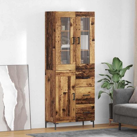 Highboard mit Schubladen 2 pcs Altholz Holzwerkstoff