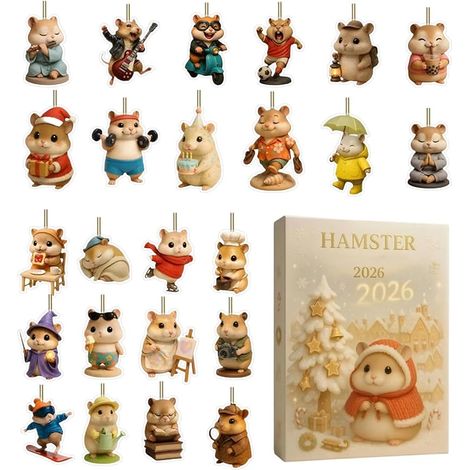 Adventskalender 2026 2D Acryl-Adventsornamente mit (1/5)