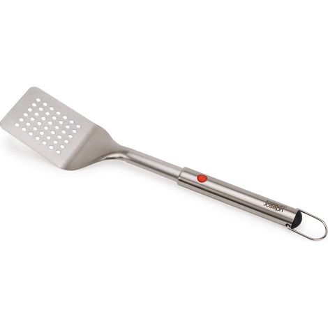 Spatule BBQ en Acier Inoxydable, Rétractable pour Rangement Compact, Tête Fendue, Facile à Nettoyer, Boucle de Suspension (1/5)