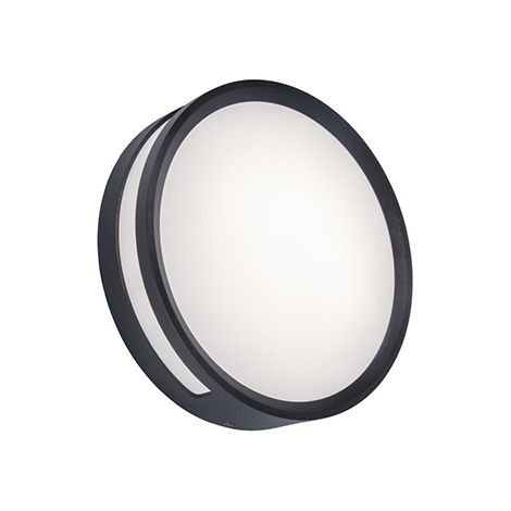 LUTEC LAMPADA DA PARETE A LED ROLA, DESIGN ROTONDO CON 13 WATT DI POTENZA E 800 LM, ANTRACITE (1/2)
