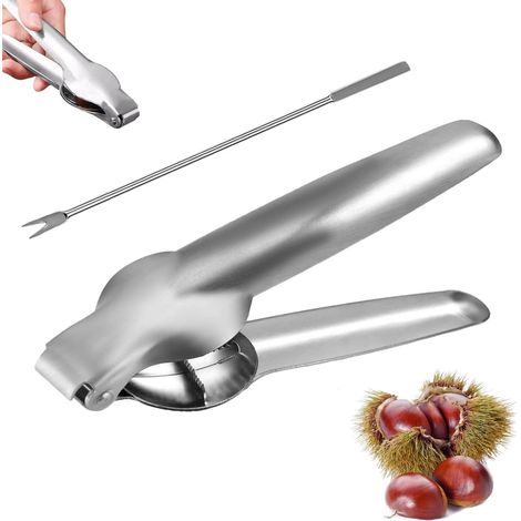 Châtaignes Pinces Casse, Casse Châtaigne Manuel, Coupe Chataigne, Pince à Chataignes, Clip, Inoxydable Pince à Châtaignes, Ouvre Chataigne, Outil Cuisine pour Châtaignes (1/5)